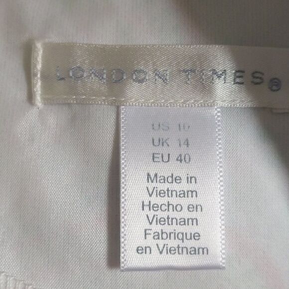 London Times multicolor patterned sleeveless sheath dress, 97% cotton 10 - Picture 4 of 6